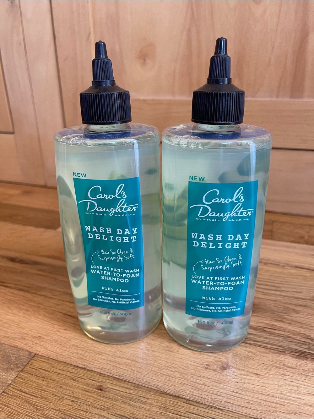 Lot Of 2 Carol’s Daughter Wash Day Delight Water-to-Foam Shampoo 16.9 oz ea Aloe